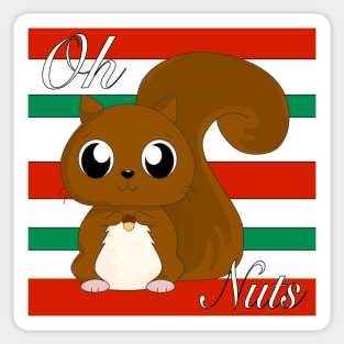 Cute ugly Christmas Oh nuts - It's Christmas Sticker